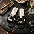 BLACK - Crocodile Textured