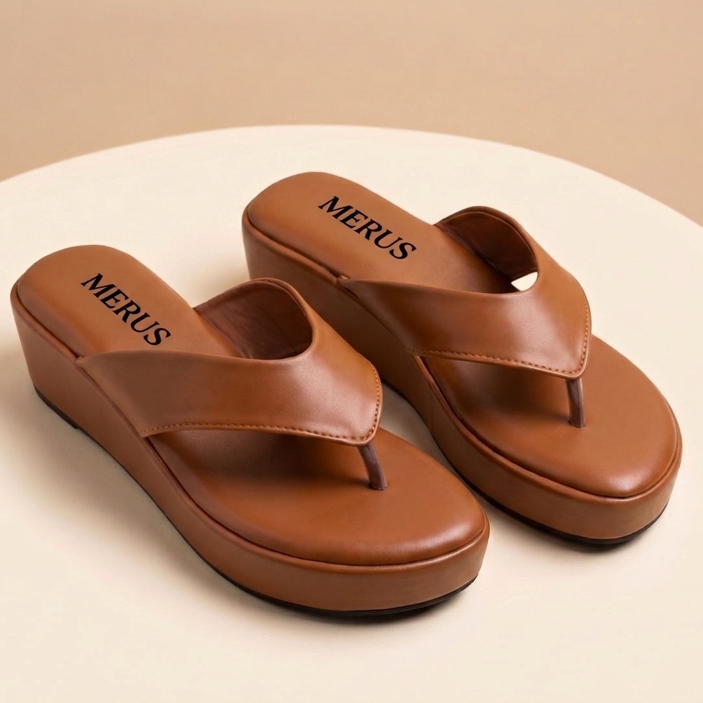 Solara Wedge Sandals – Caramel Brown