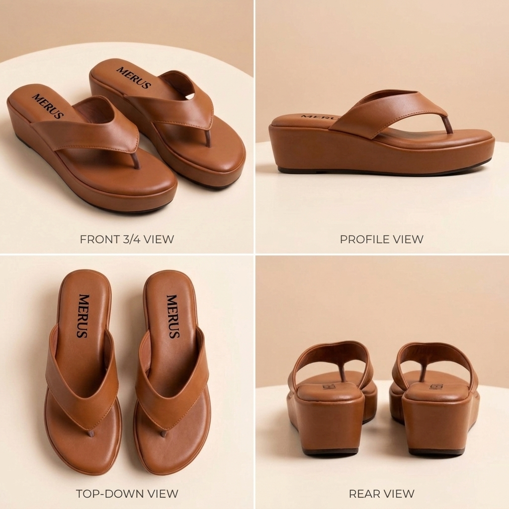 Solara Wedge Sandals – Caramel Brown